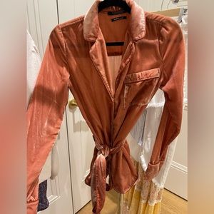 Scotch and Soda velvet "Pajama" top